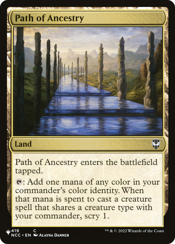Path of Ancestry (NCC-419) - The List