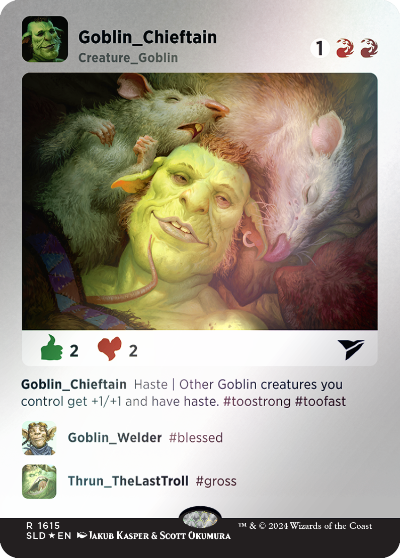 Goblin Chieftain (Rainbow Foil) [Secret Lair Drop Series] | Silver Goblin