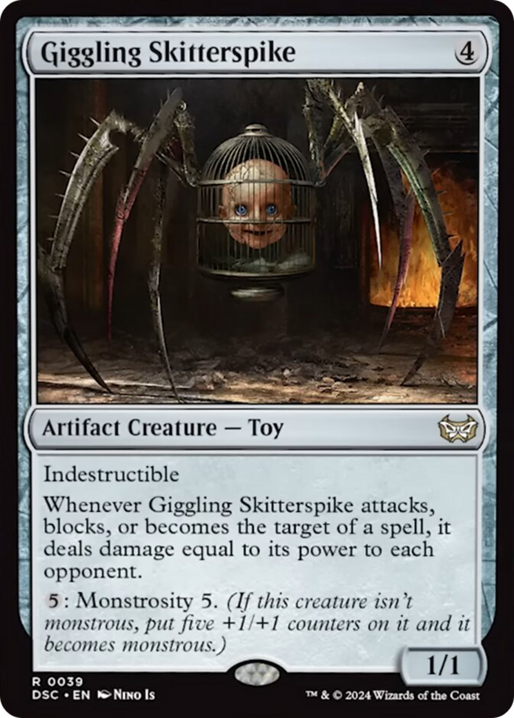 Giggling Skitterspike (Extended Art) [Duskmourn: House of Horror Commander] | Silver Goblin