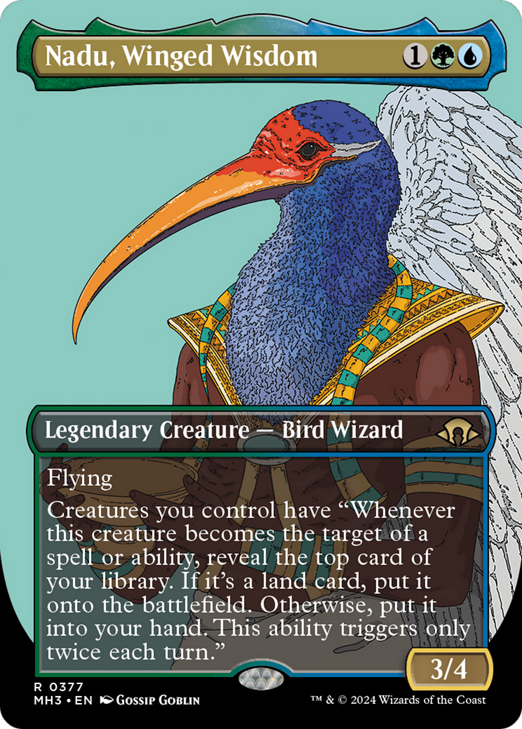 Nadu, Winged Wisdom (Borderless) (377) - Modern Horizons 3