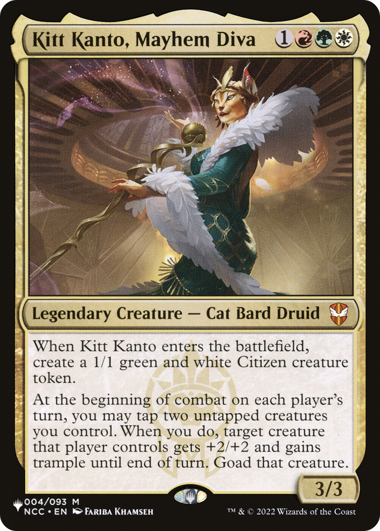 Kitt Kanto, Mayhem Diva (NCC-4) - The List
