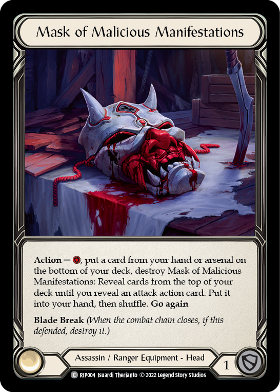 Mask of Malicious Manifestations [RIP004] (Outsiders Riptide Blitz Deck) | Silver Goblin