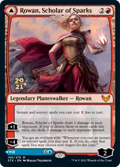 Rowan, Scholar of Sparks // Will, Scholar of Frost [Strixhaven: School of Mages Prerelease Promos] | Silver Goblin