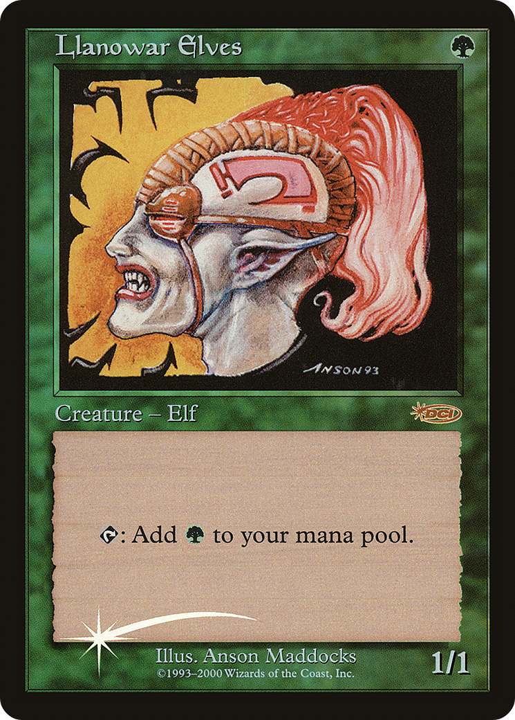 Llanowar Elves Foil - Friday Night Magic 2000