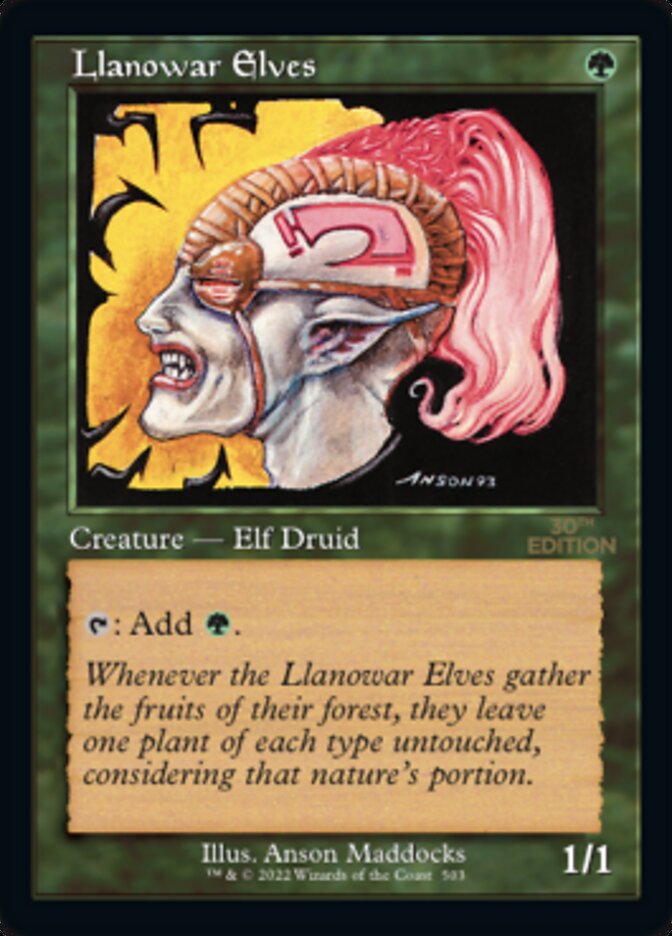 Llanowar Elves (Retro) [30th Anniversary Edition] | Silver Goblin