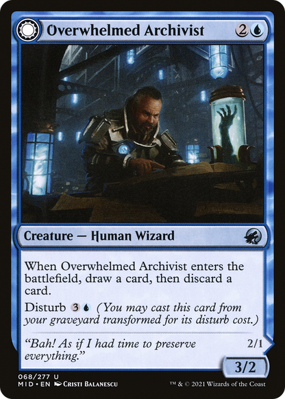 Overwhelmed Archivist (068) - Innistrad: Midnight Hunt
