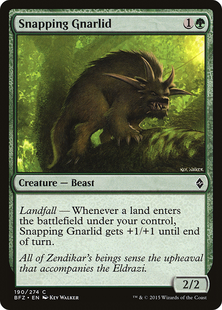 Snapping Gnarlid (190) - Battle for Zendikar