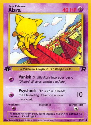 Abra (49/82) [Team Rocket 1st Edition] | Silver Goblin