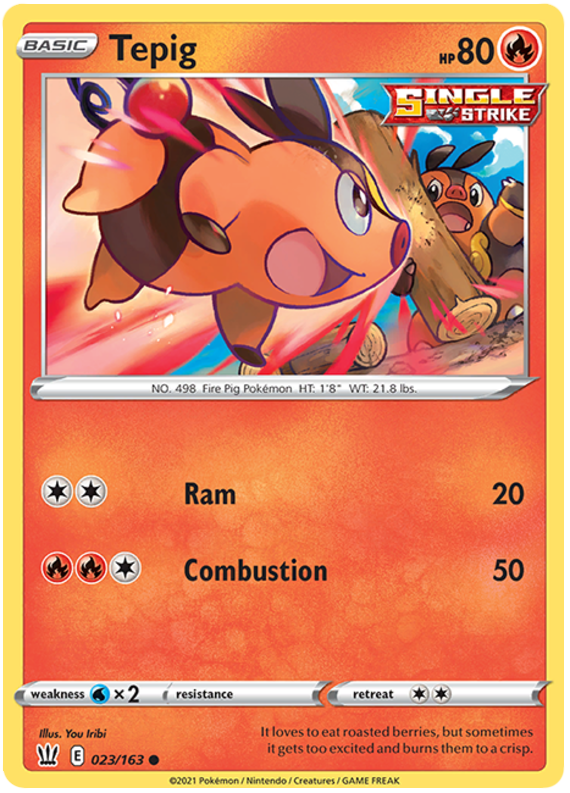 Tepig (023/163) [Sword & Shield: Battle Styles] | Silver Goblin