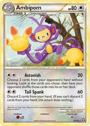 Ambipom (13/102) [HeartGold & SoulSilver: Triumphant] Reverse Holofoil