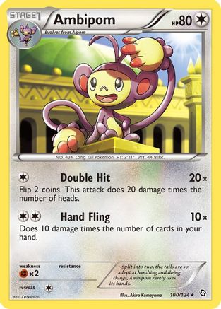 Ambipom (100/124) [Black & White: Dragons Exalted] Reverse Holofoil