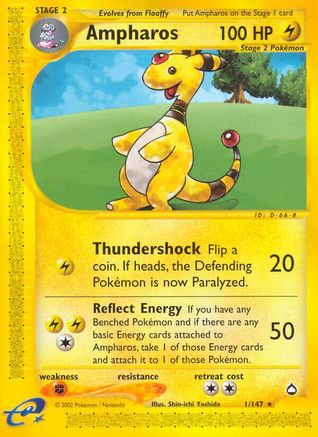 Ampharos (1/147) [Aquapolis] | Silver Goblin