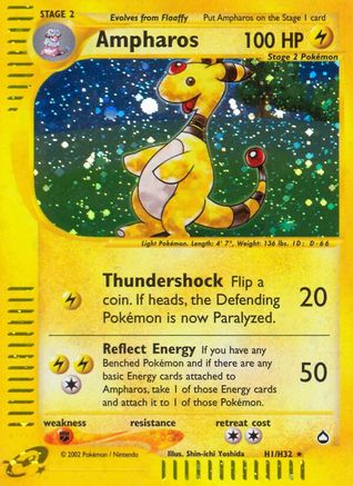 Ampharos (H1/H32) [Aquapolis] Reverse Holofoil