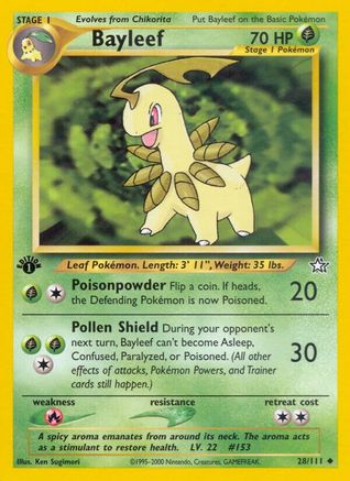 Bayleef (28/111) [Neo Genesis 1st Edition] | Silver Goblin