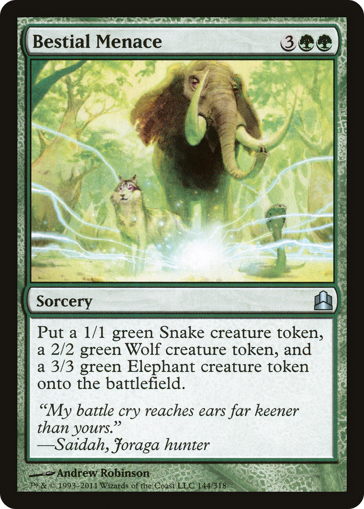 Bestial Menace (144) - Commander 2011