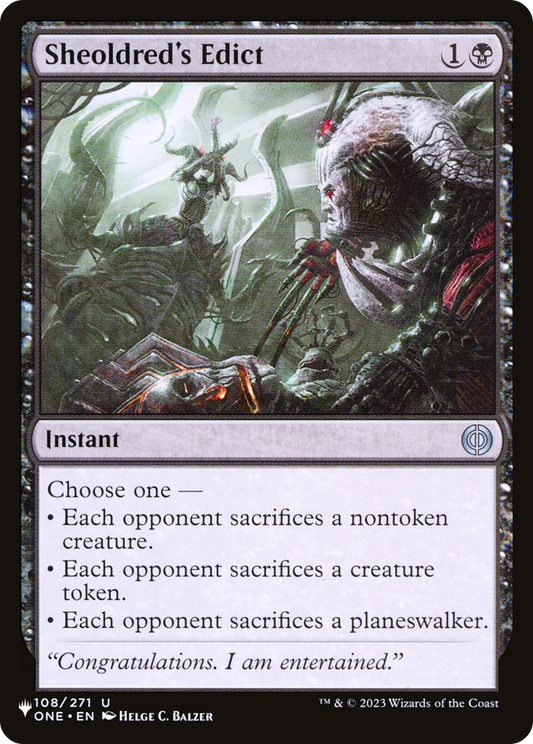Sheoldred's Edict (ONE-108) - The List