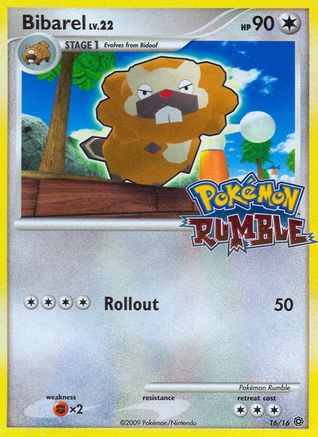 Bibarel (16/16) [Pokémon Rumble] Holofoil