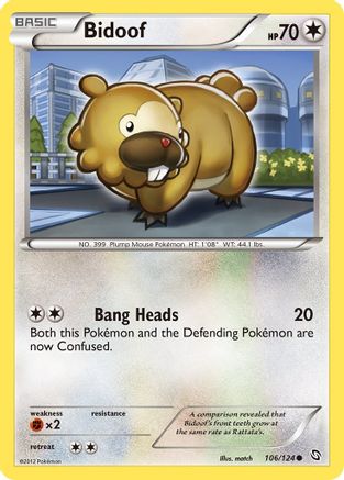 Bidoof (106/124) [Black & White: Dragons Exalted] Reverse Holofoil
