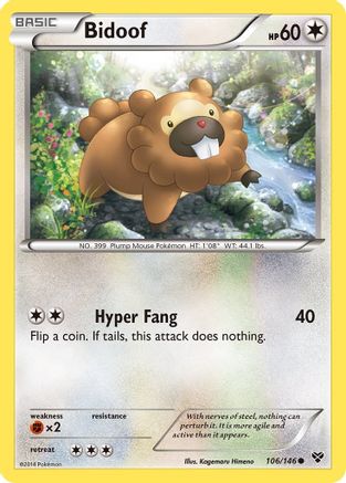 Bidoof (106/146) [XY: Base Set] Reverse Holofoil