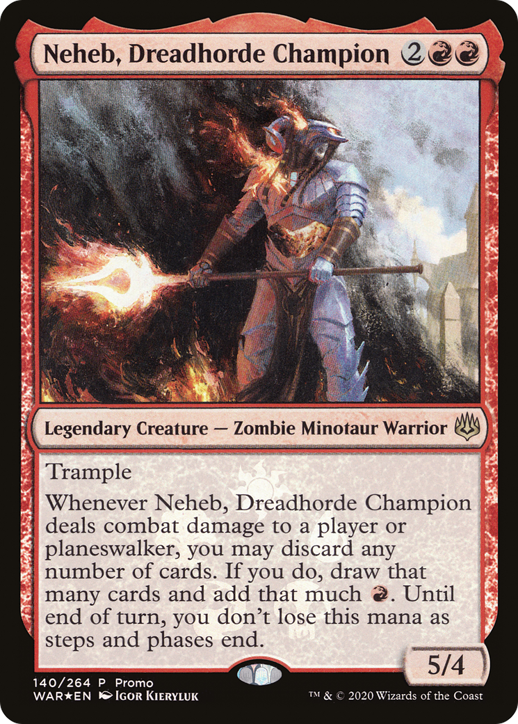 Neheb, Dreadhorde Champion (140) Foil - War of the Spark Promos