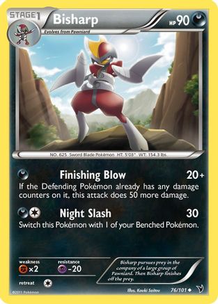 Bisharp (76/101) [Black & White: Noble Victories] Reverse Holofoil