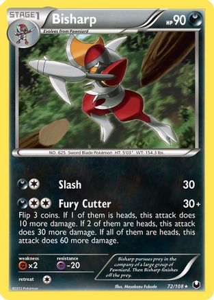 Bisharp (72/108) [Black & White: Dark Explorers] Reverse Holofoil