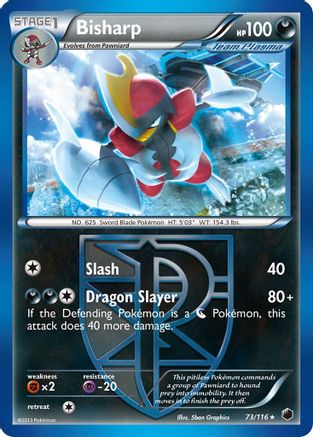 Bisharp (73/116) [Black & White: Plasma Freeze] Reverse Holofoil