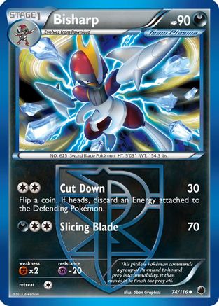 Bisharp (74/116) [Black & White: Plasma Freeze] Reverse Holofoil