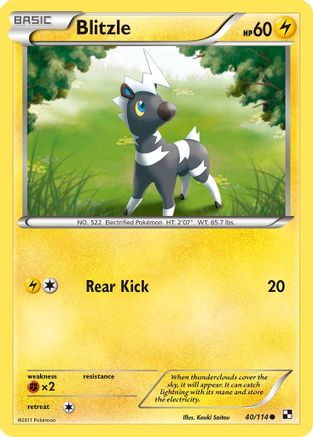 Blitzle (40/114) [Black & White: Base Set] | Silver Goblin