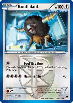 Bouffalant (114/135) [Black & White: Plasma Storm] Reverse Holofoil