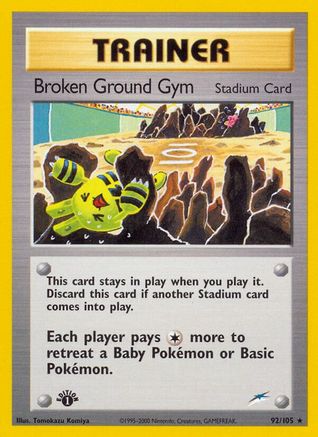 Broken Ground Gym (92/105) [Neo Destiny 1st Edition] | Silver Goblin