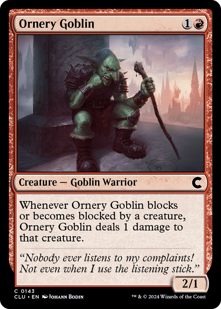 Ornery Goblin (143) - Ravnica: Clue Edition