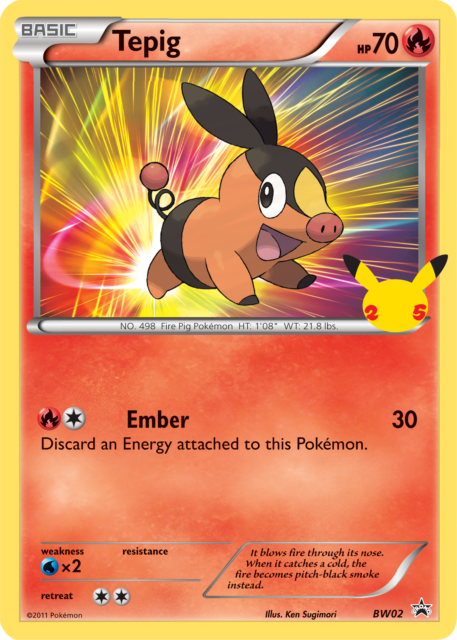 Tepig (BW02) (Jumbo Card) [First Partner Pack] | Silver Goblin