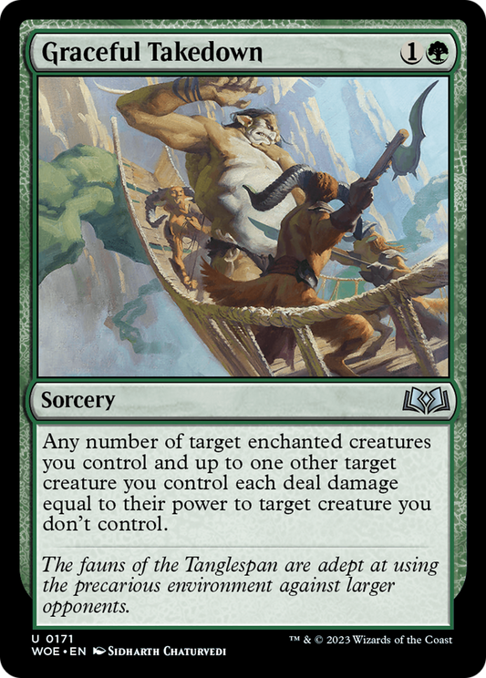 Graceful Takedown [Wilds of Eldraine] Foil