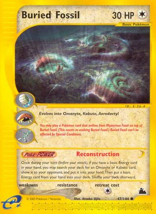 Buried Fossil (47) Reverse Holofoil - Skyridge