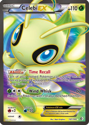 Celebi EX (Full Art) (141) Holofoil - Boundaries Crossed