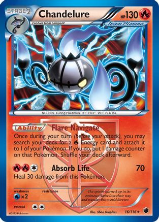 Chandelure (Team Plasma) (16) Reverse Holofoil - Plasma Freeze