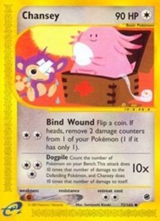 Chansey (72/165) [Expedition: Base Set] Reverse Holofoil