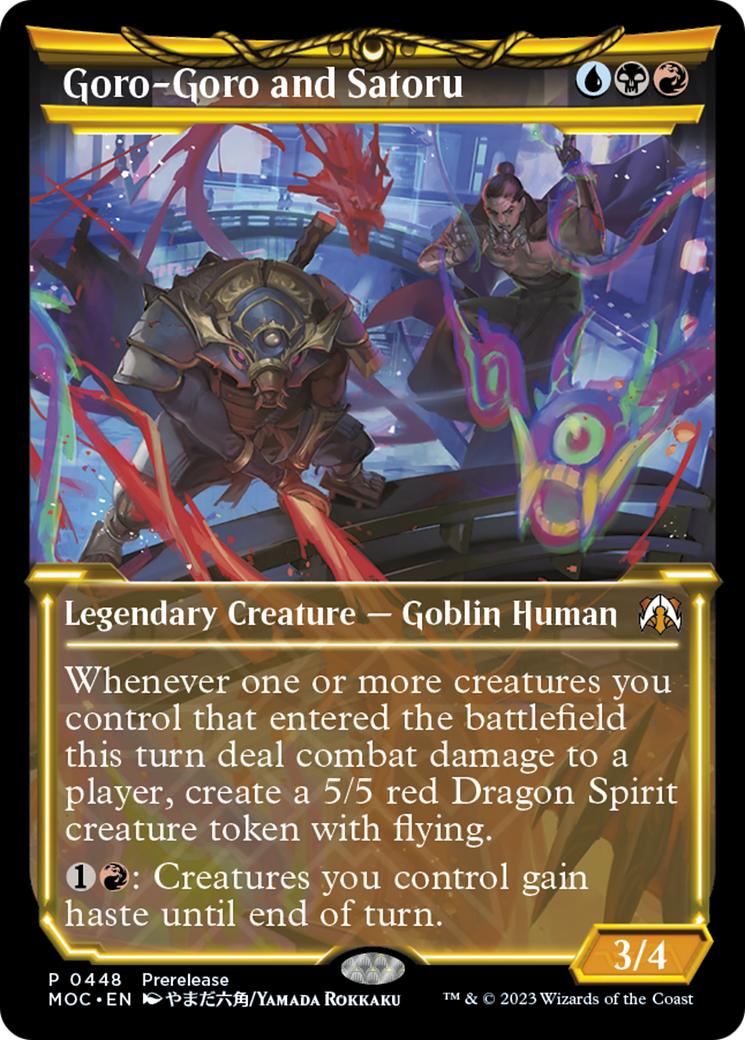 Goro-Goro and Satoru (Showcase) (448) Foil - March of the Machine Commander