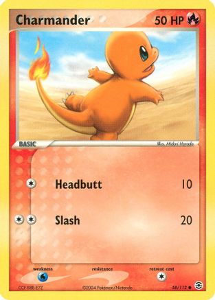 Charmander - 058/112 (58) Reverse Holofoil - FireRed & LeafGreen