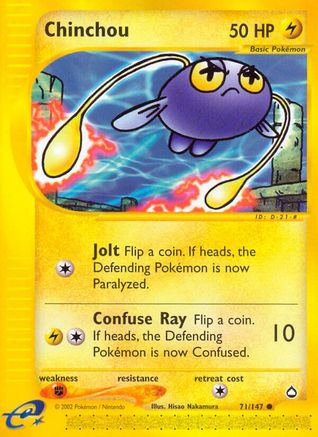 Chinchou (71/147) [Aquapolis] Reverse Holofoil