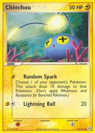 Chinchou (57/101) [EX: Hidden Legends] Reverse Holofoil
