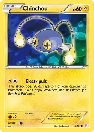 Chinchou (55/149) [Black & White: Boundaries Crossed] Reverse Holofoil