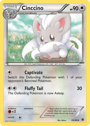 Cinccino (85/98) [Black & White: Emerging Powers] Reverse Holofoil