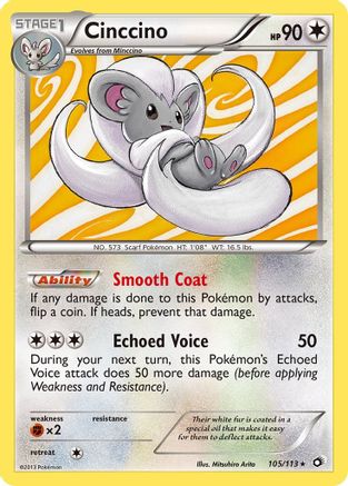 Cinccino (105/113) [Black & White: Legendary Treasures] Reverse Holofoil