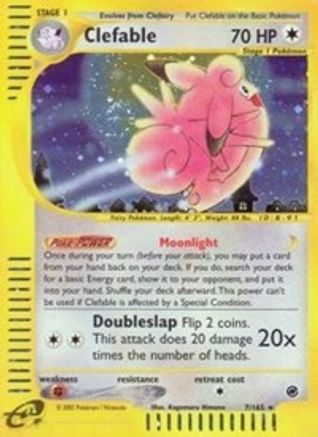 Clefable (7/165) [Expedition: Base Set] Reverse Holofoil