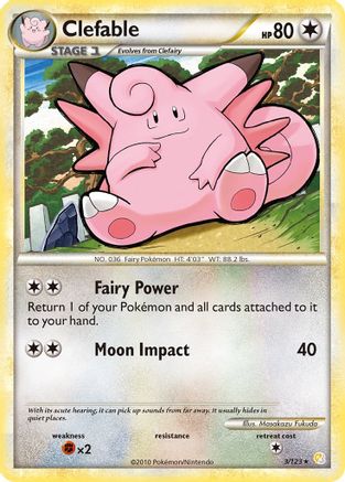 Clefable (3/123) [HeartGold & SoulSilver: Base Set] Reverse Holofoil