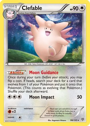 Clefable (98/135) [Black & White: Plasma Storm] Reverse Holofoil