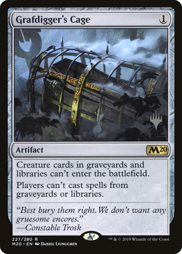 Grafdigger's Cage (227p) Foil - Core Set 2020 Promos