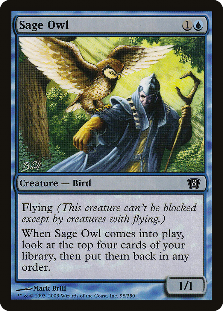 Sage Owl (098) Foil - Eighth Edition